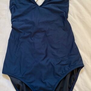 Navy one piece swimsuit